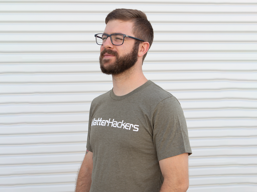 MatterHackers Printed Heather T-Shirts Dark Grey Heather Large