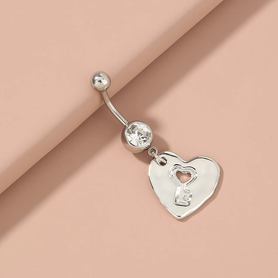 RVS navelpiercing, eenvoudig en persoonlijk, navelring, stijlvolle body jewelry voor een unieke uitstraling.