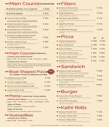 Norenj Wine Dine & Fresh Beer Cafe menu 