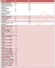 Jawahar Cakes menu 1