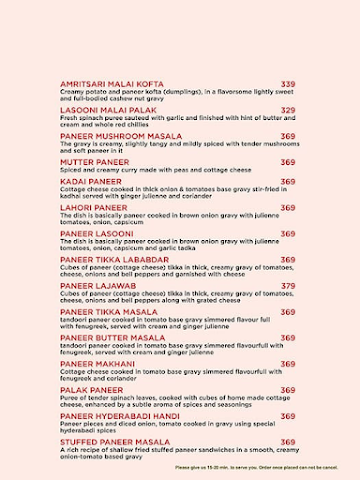 Pind Punjab menu 