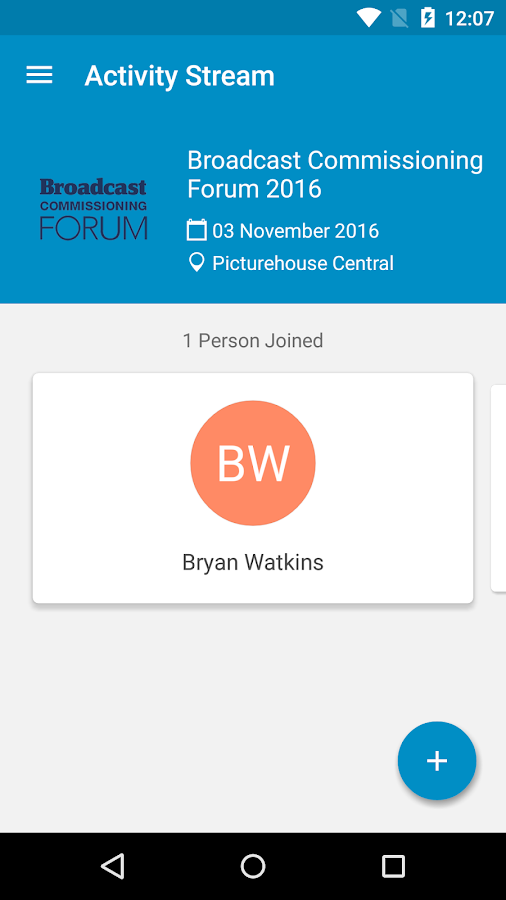Broadcast Commissioning Forum Screen 3