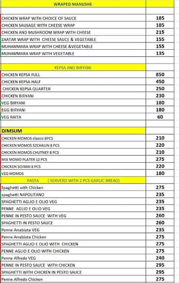 Foodzie India menu 