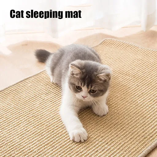 Cat Scratching Post Mat Furniture Protector Climbing Tree Litter Mat For Sharpen Nails Natural Sisal Cat Scratch Board