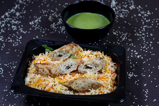 Chicken Seekh Kebab Hyderabadi Biryani