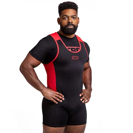 SBD Singlet Mens, Black Red - Large