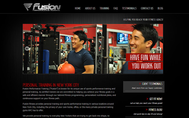 Fusion Performance Training chrome extension