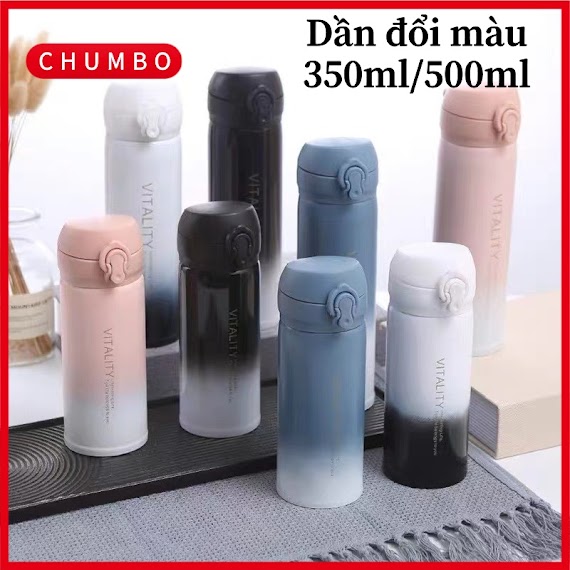 Bình Nước Giữ Nhiệt Bằng Thép Không Gỉ 304 Màu Gradient Thời Trang 500Ml Bình Nước Giữ Nhiệt Bình Nước Inox Bình Giữ Nhiệt Inox Bình Giữ Nhiệt Lock Lock