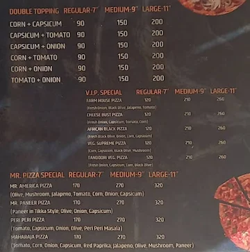 Mr. Pizza menu 