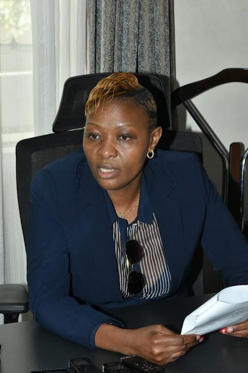 Nairobi county assembly deputy majority whip Waithera Chege at City Hall on September 30, 2021