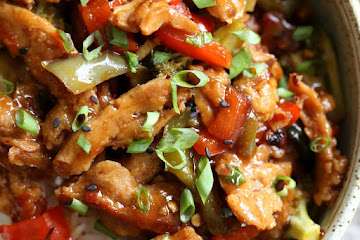 Vegan General Tso's Soy Curls