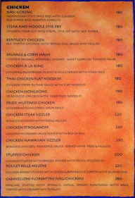 The Liquid Lounge menu 2