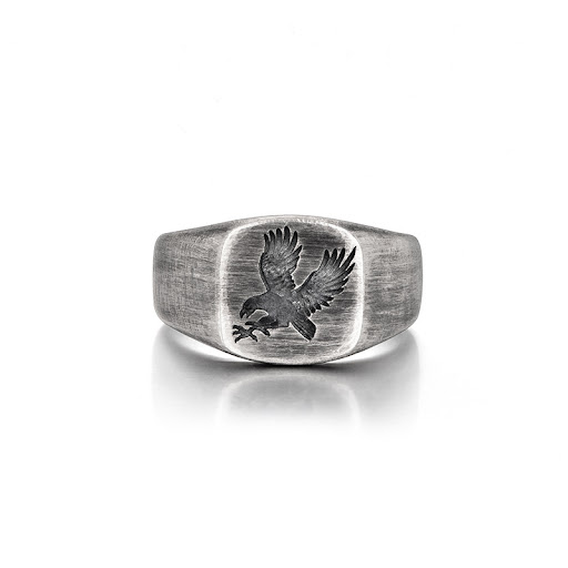 Title 2, Mens Vintage Eagle Thai Silver Ring, a stateme...