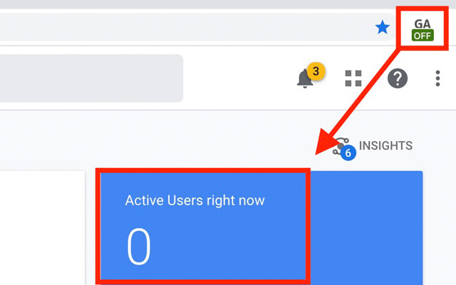 Toggle Google Analytics Tracking chrome extension