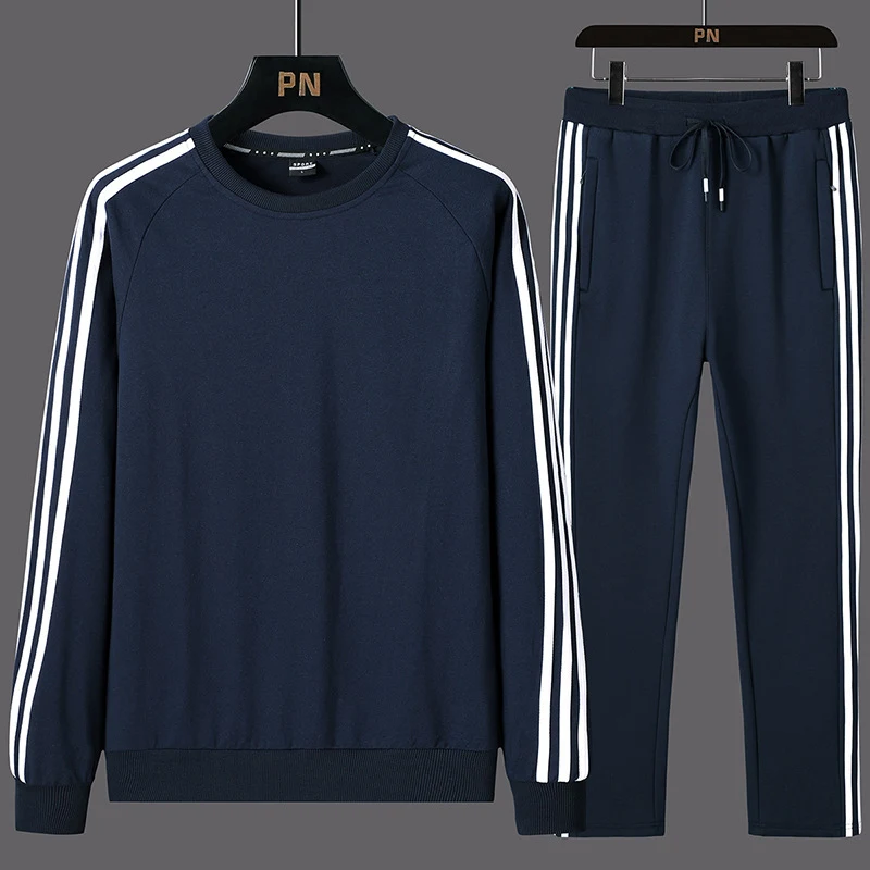 Completo sportivo uomo casual due pezzi, tuta con felpa e pantaloni della tuta, perfetto per sport e tempo libero, comfort e stile.
