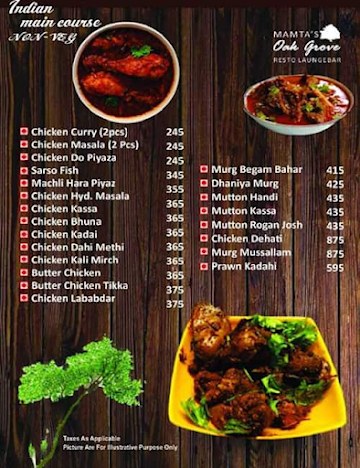 Mamta'S Oak Grove menu 