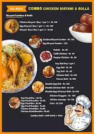 Karthik Combo Chicken Biryani And Rolls menu 1