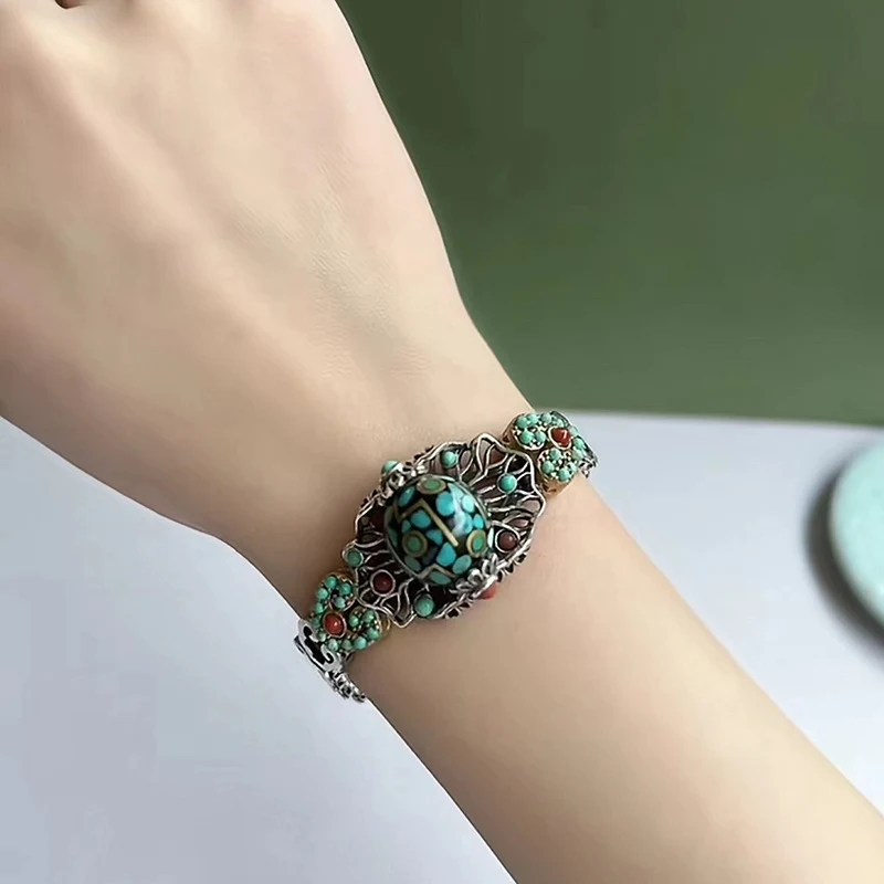 Retro Etnik Tarz Milli Moda Her Tarza Uygun Bileklik Şık Kadın Aksesuarı Çok Yönlü Kombinlenebilir Göz Alıcı Takı Tasarımı