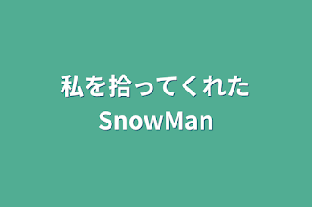 「私を拾ってくれたSnowMan」のメインビジュアル