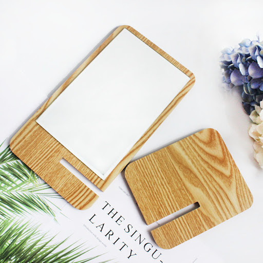 Title 5, Simple Assembly Wooden Mirror Flapper Desktop S...
