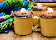 Malva pudding mugs with Amarula sauce.