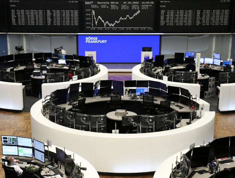 The German share price index DAX graph is pictured at the stock exchange in Frankfurt, Germany, on February 7 2022. Picture: REUTERS