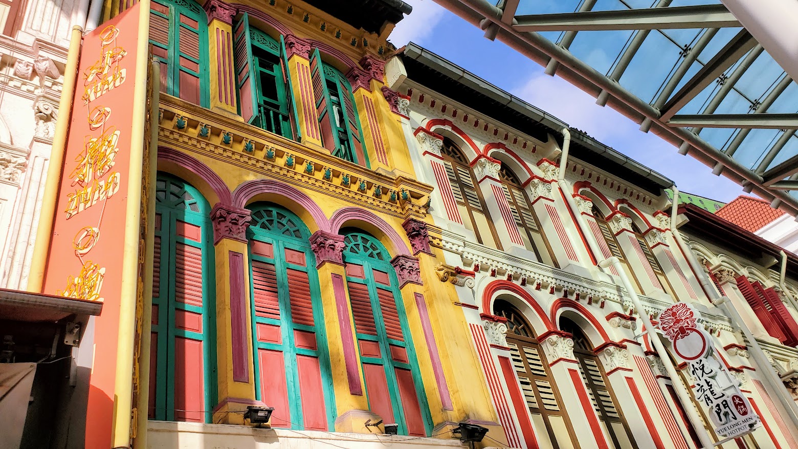 Peranakan Style Buildings in Singapore, Chinatown