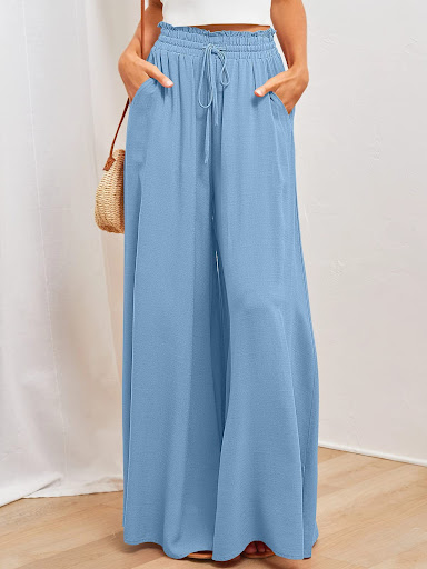 Title 2, Spring and Summer Casual Wide-leg Trousers, Pop...