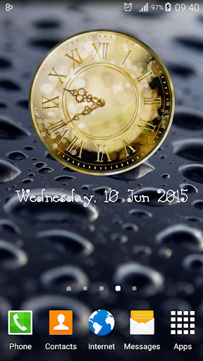 Gold Clock Widget