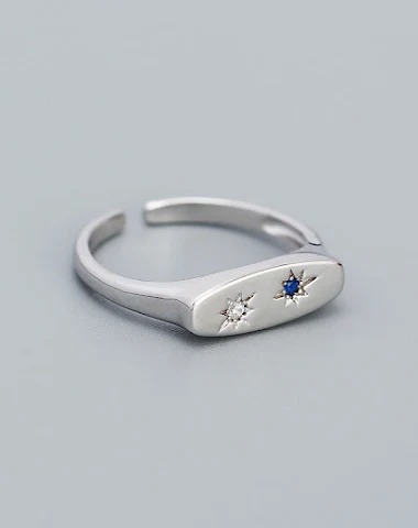 Farbiger Zirkon-Öffnungsring für Da - 2