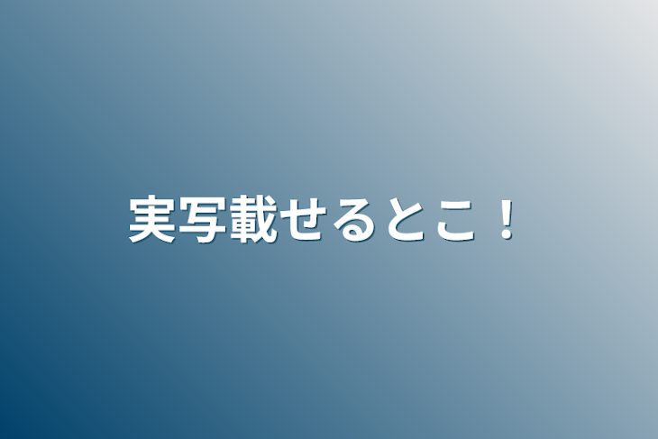 「実写載せるとこ！」のメインビジュアル