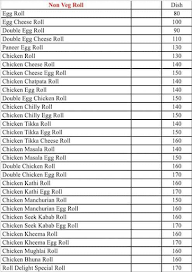 Roll Delights menu 3