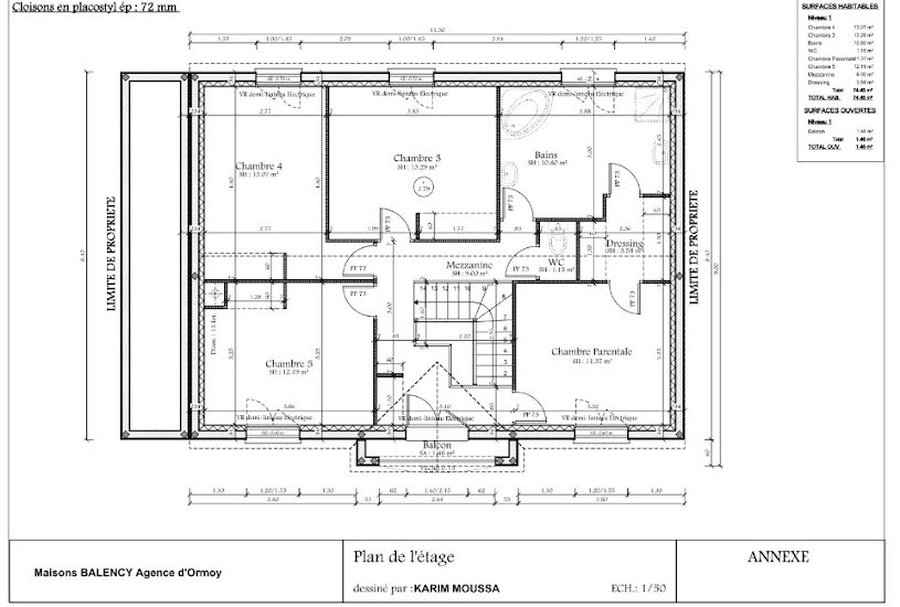  Vente Terrain + Maison - Terrain : 408m² - Maison : 160m² à Saint-Vrain (91770) 