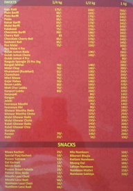 Aanand Jodhpur Sweets menu 1