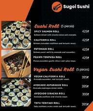 Sugoi Sushi menu 1