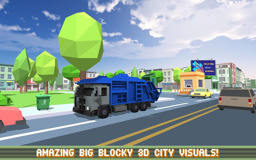 Blocky Garbage Truck SIM PRO