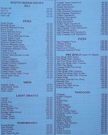 Ashraya Restaurant menu 