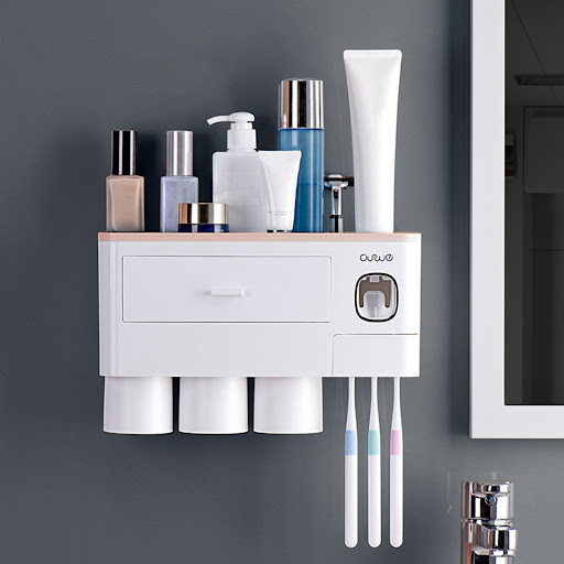 Title 3, Wall-mounted toothbrush rack with brushing cup ...