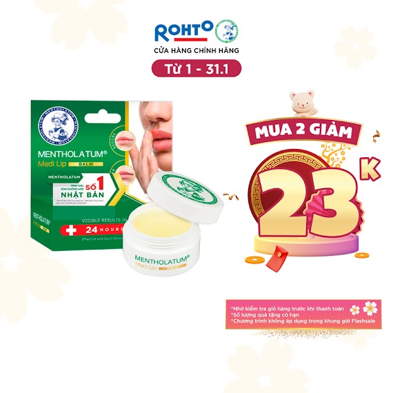 Sáp Dưỡng Môi Chuyên Biệt Dành Cho Môi Khô, Nứt Nẻ Mentholatum Medi Lip Balm (7G)