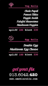 Smokin' Rolls menu 1