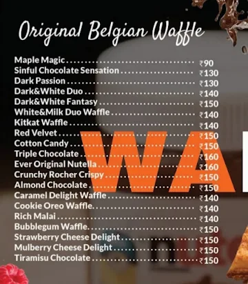 Sweeven - The Original Belgian Waffle menu 