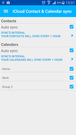 Contact Calendar sync icloud