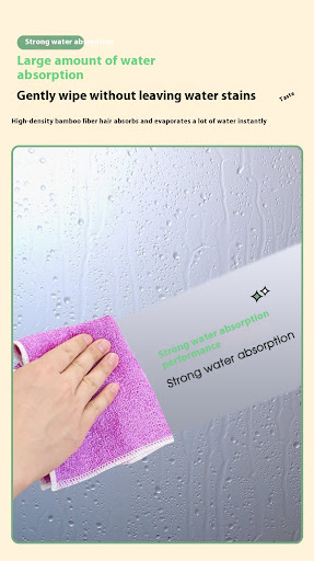 Title 7, Bamboo Fiber Oil-free Absorbent Dishcloth Clean...