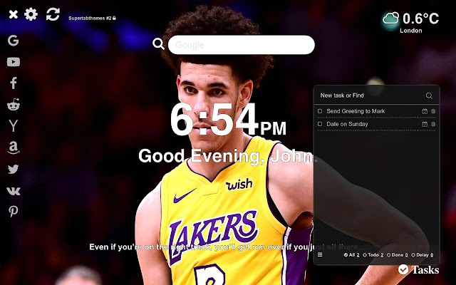 Lonzo Ball Lakers Wallpapers and New Tab