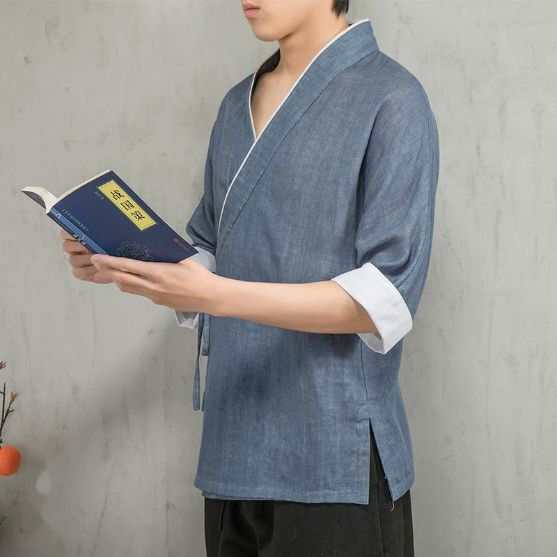 Title 4, Cotton and Linen Short-sleeved Hanfu for women....