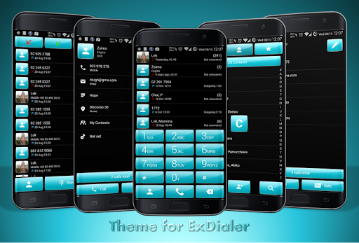 Dialer theme Gloss Cyan