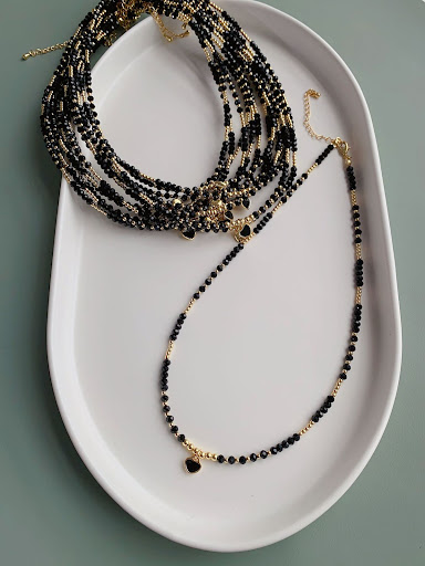 Title 1, Bohemian Style Gradient Color Pottery Necklace,...