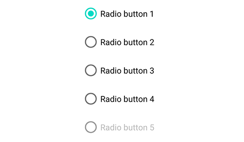 Radio buttons - Material Design