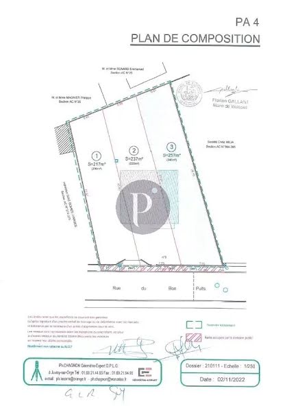 Vente terrain  257 m² à Wissous (91320), 225 750 €