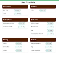 Best Town Cafe menu 1